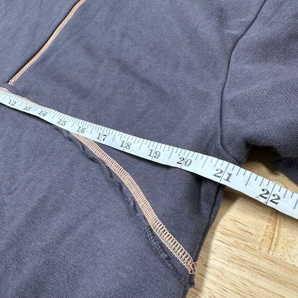 Sweaty Betty NWOT Revive Half Zip Sweatshirt Gray Orange Stitching Size 6 - Picture 9 of 10